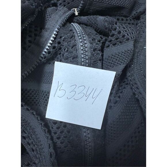 Club Z Collection Lace Hooded Beach Dress Zippered Swim Cover Up Sz L Pockets - Picture 9 of 9